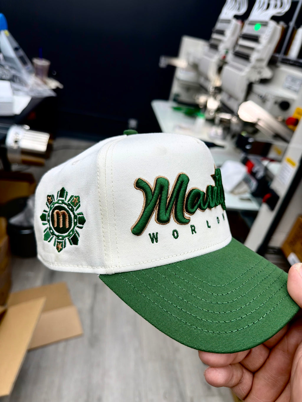Manilas Script Snapback pine/natural